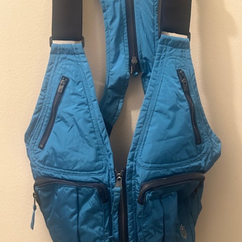 Free People Movement FP Outdoor Pursuits Blue Nylon Zip Pocket Utility Vest NEW - Picture 6 of 16